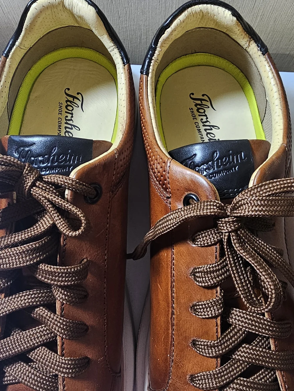 Florsheim Social LT Sneaker Men’s 9M Cognac Brown Leather Comfortech